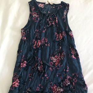 Floral Lace Up Tanktop